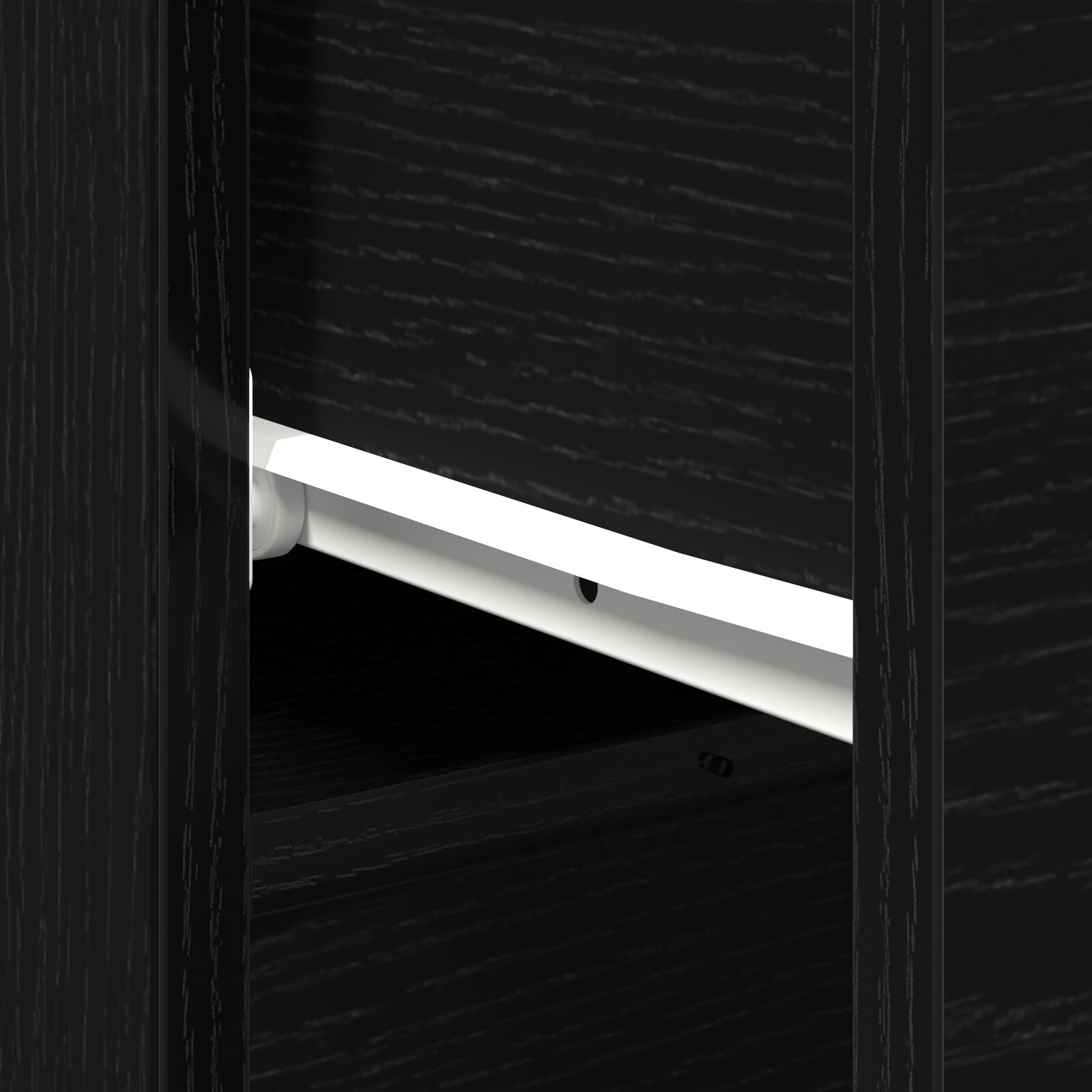 Sideboards 2 Stuks Zwart Eiken 30X30X70 Cm Bewerkt Hout