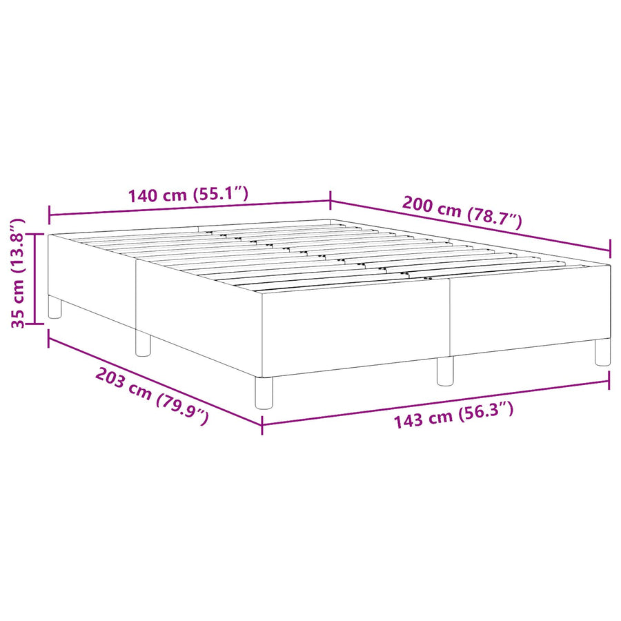 Bedframe Corduroy Stof Lichtgrijs 140 x 200 cm