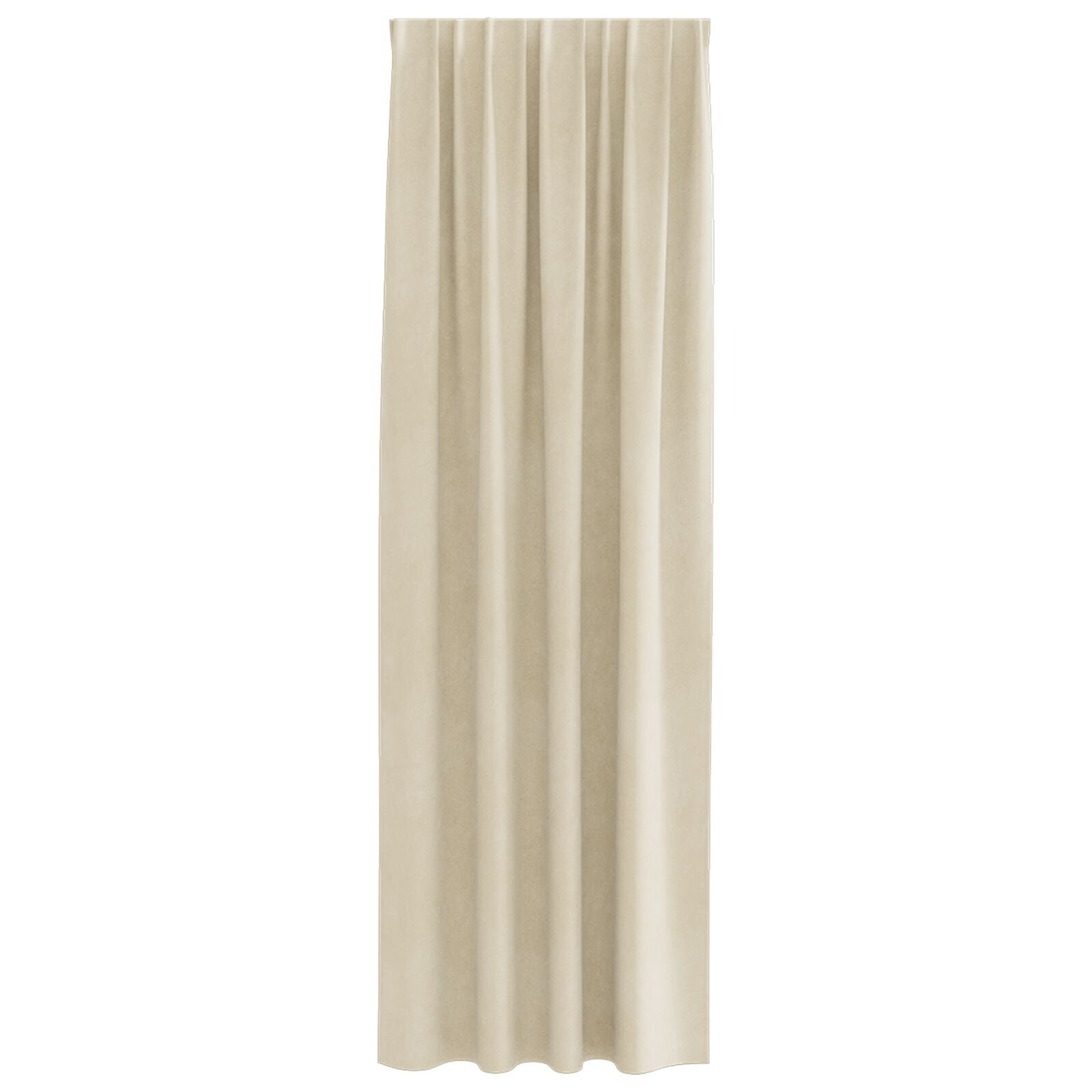Blackout Gordijnen Met Boven Tape 2 Stuks Velvet Crème 140 x 245 cm met genaaid touw