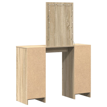 Kaptafel Met Led Verlichting In , 102X33X135 Cm Sonoma eiken