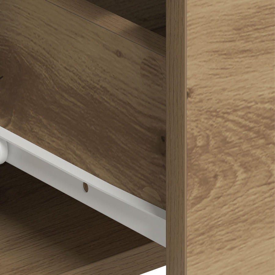 Hoogkast 80X33X150 Cm Bewerkt Hout Artisan eiken