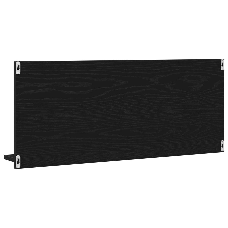 Badkamerspiegel Zwart Eiken 90X10,5X37 Cm Samengesteld Hout