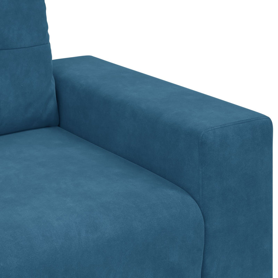 Loveseat Bank Fluweel Fluwelen Blauw 120 cm