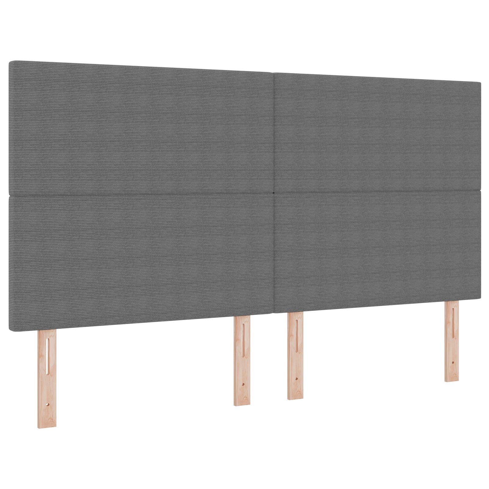 Boxspringbed Met Matras Donkergrijs Super King Korduroystof