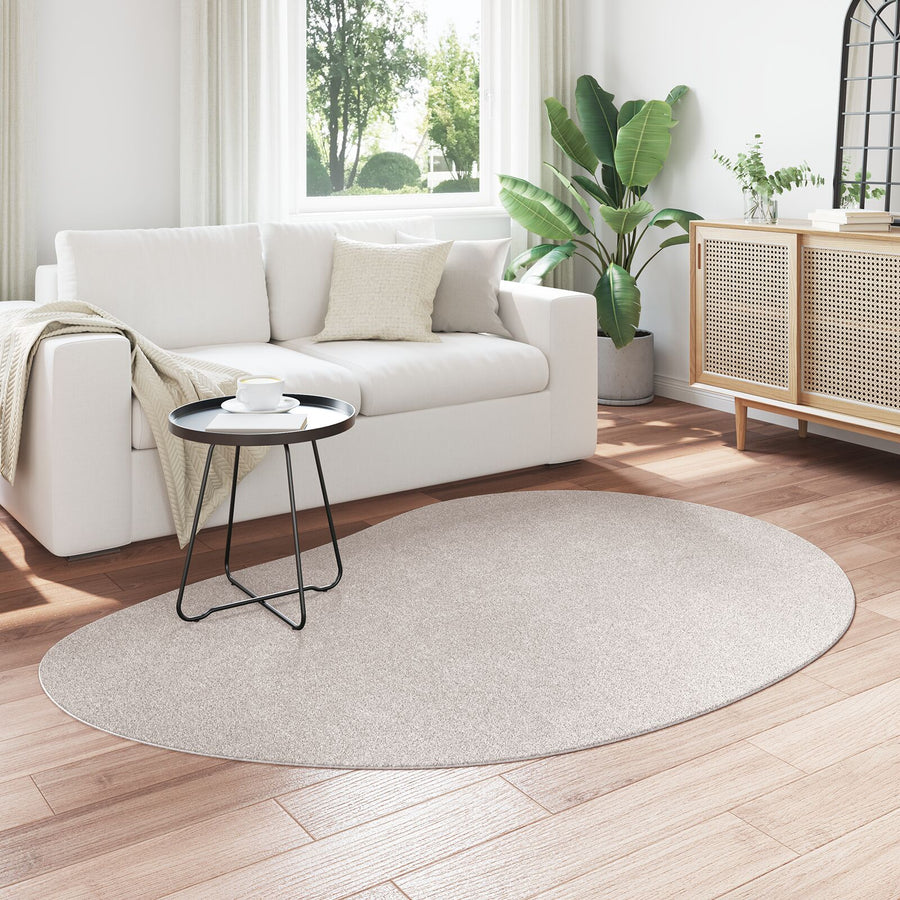 Area Vloerkleed Polyester Anti-Slip Zand 140 x 200 cm Ovaal-Druppels