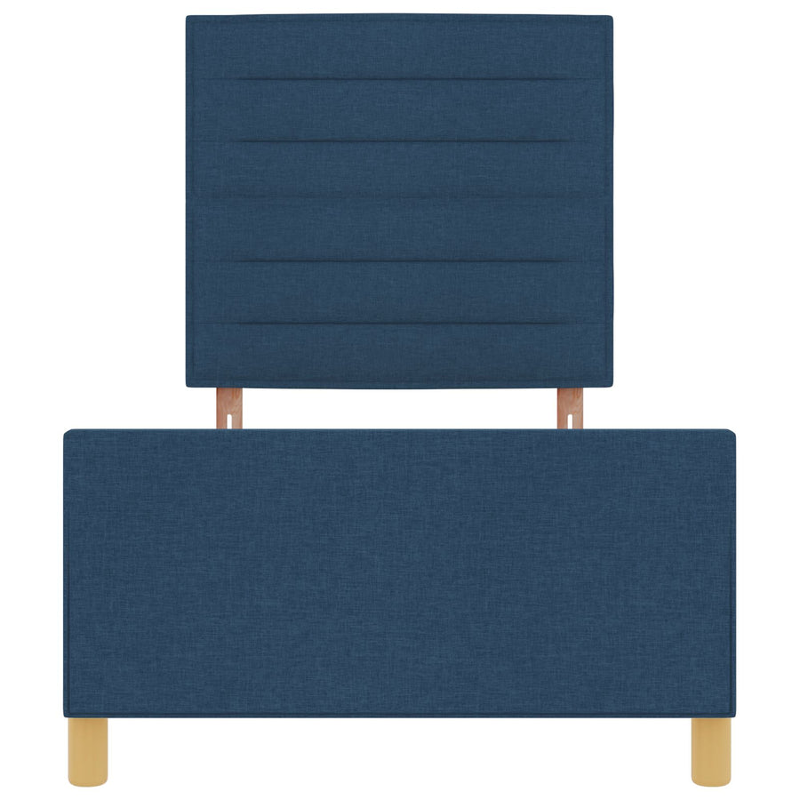 Bedframe Blauw 90X190 Cm Stof Crème