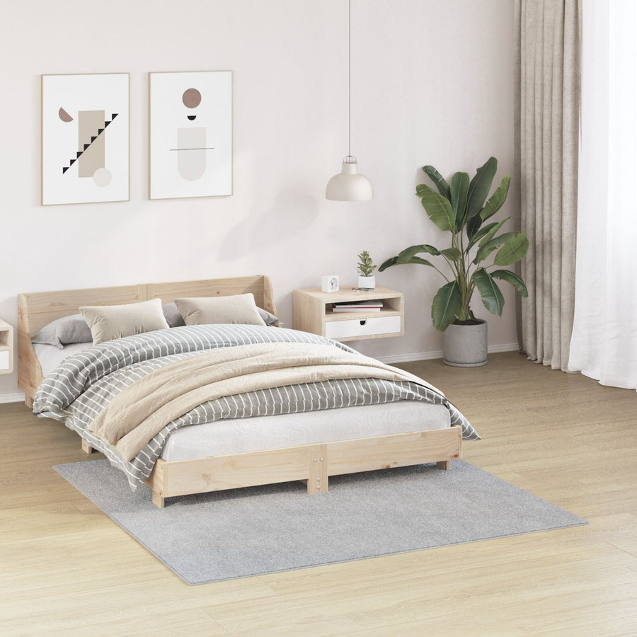 Shaggy Vloerkleed Met Latex Achterkant Grijs 160 x 160 cm