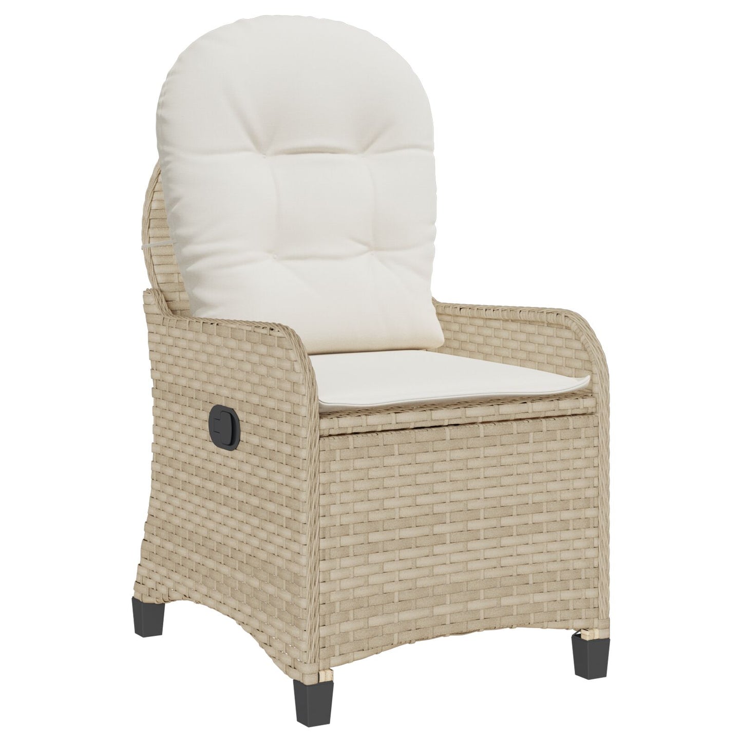 Relaxstoel Met Kussen Poly Rattan Beige