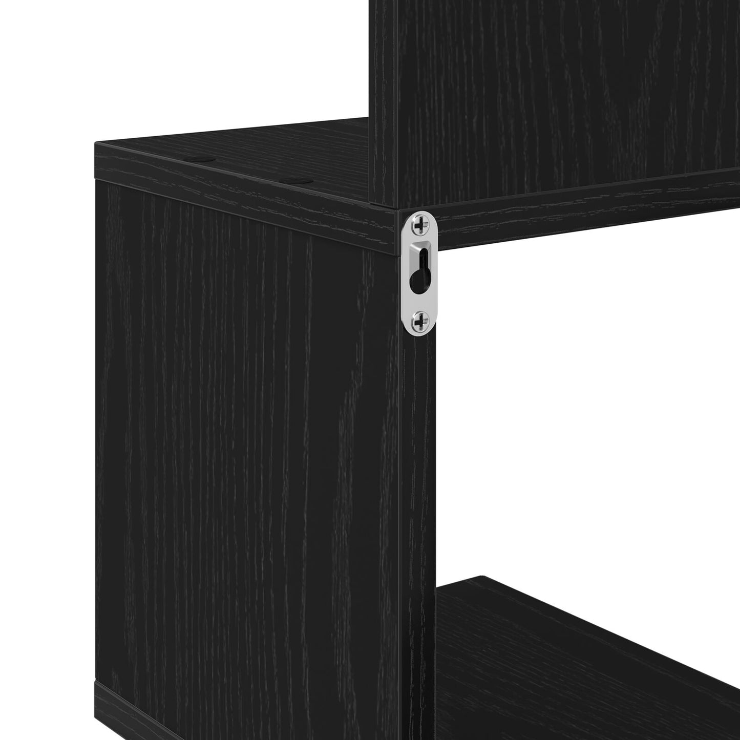Hoekplank Zwart Eik 20X20X127,5 Cm Bewerkt Hout