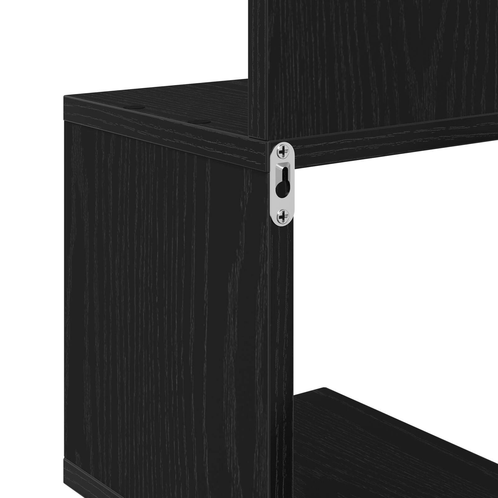Hoekplank Zwart Eik 20X20X127,5 Cm Bewerkt Hout
