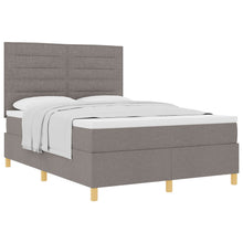 Boxspringbed Met Matras Taupe 140X190 Cm Stof Blauw