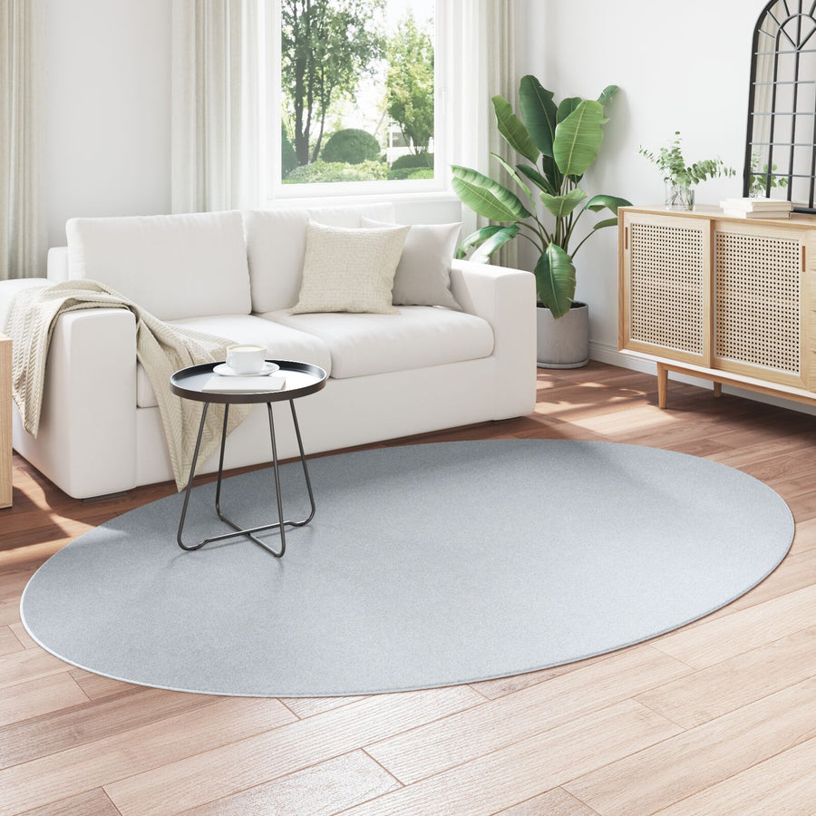 Vloerkleden Polyester Vloerkleden Ovaal Grijs 160 x 230 cm