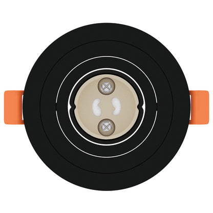Ingebouwde Spotlights 24 Stuks Rond Gu10 Zwart Ø91 Mm
