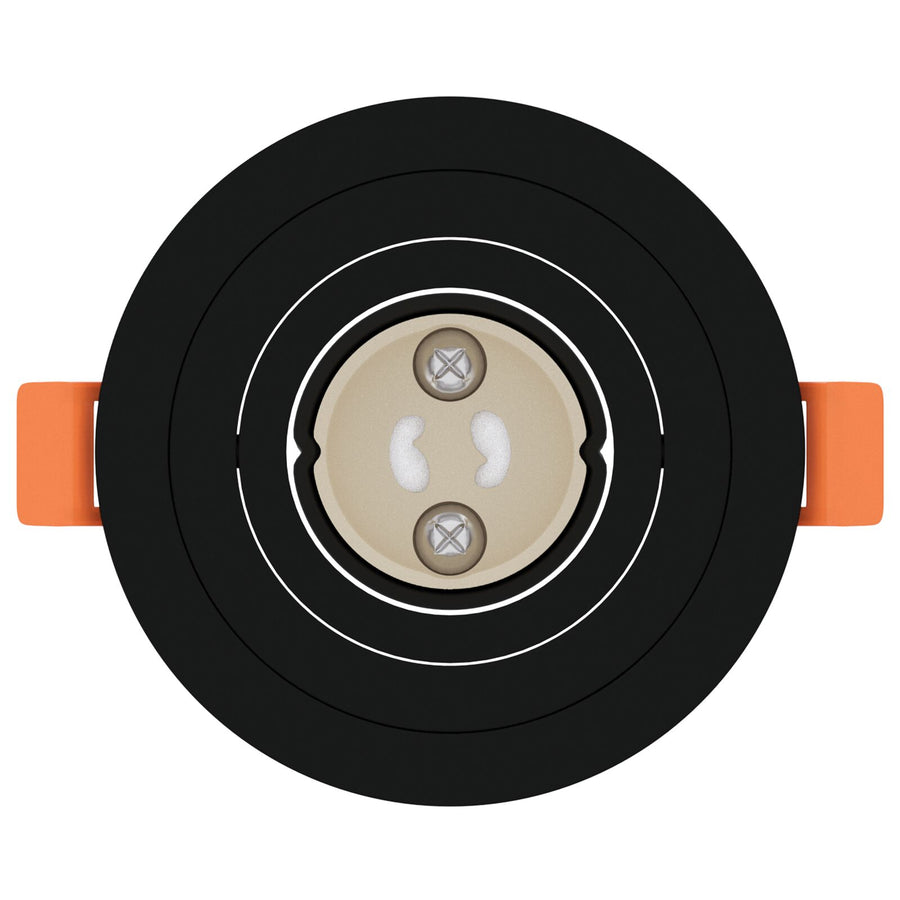 Ingebouwde Spotlights 24 Stuks Rond Gu10 Zwart Ø91 Mm
