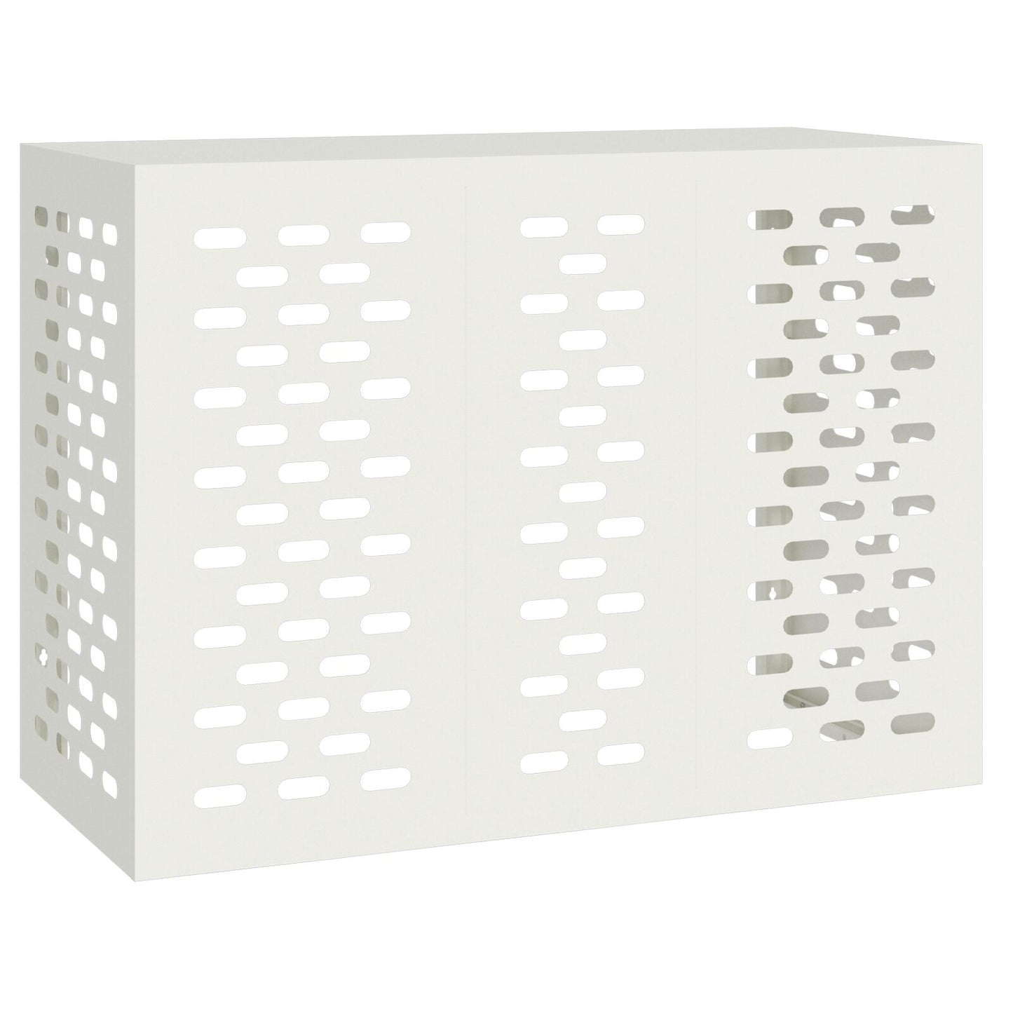 Airconditioner Beschermhoes Staal Wit 110 x 50 x 80 cm