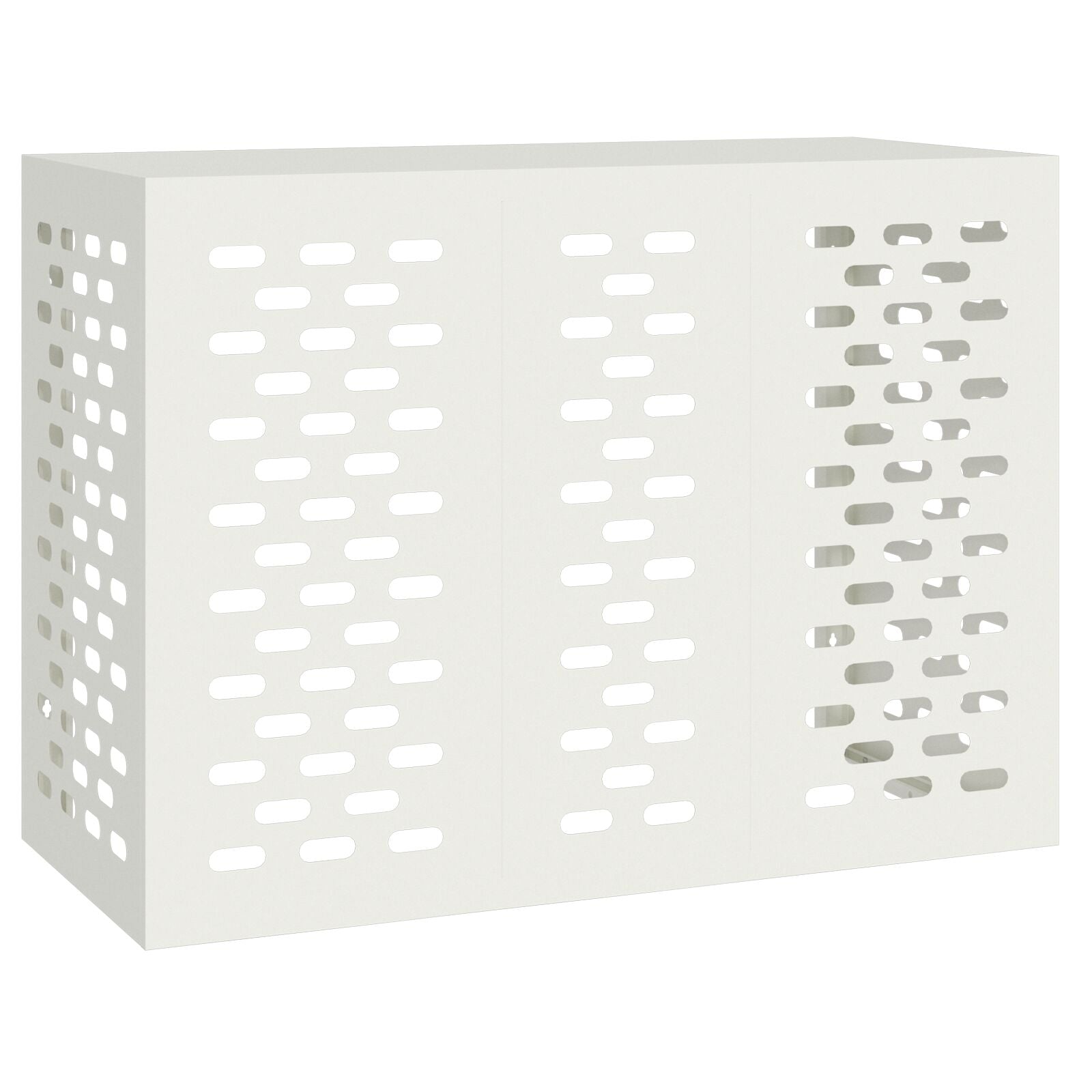 Airconditioner Beschermhoes Staal Wit 110 x 50 x 80 cm