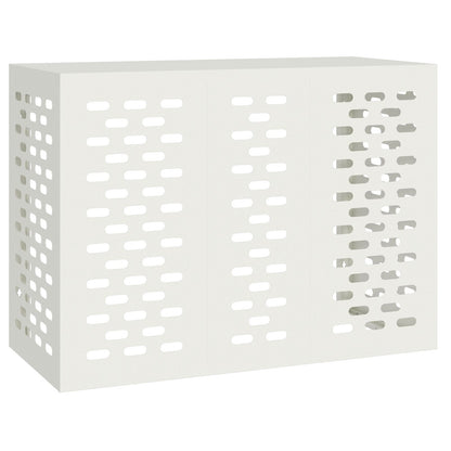 Airconditioner Beschermhoes Staal Wit 110 x 50 x 80 cm