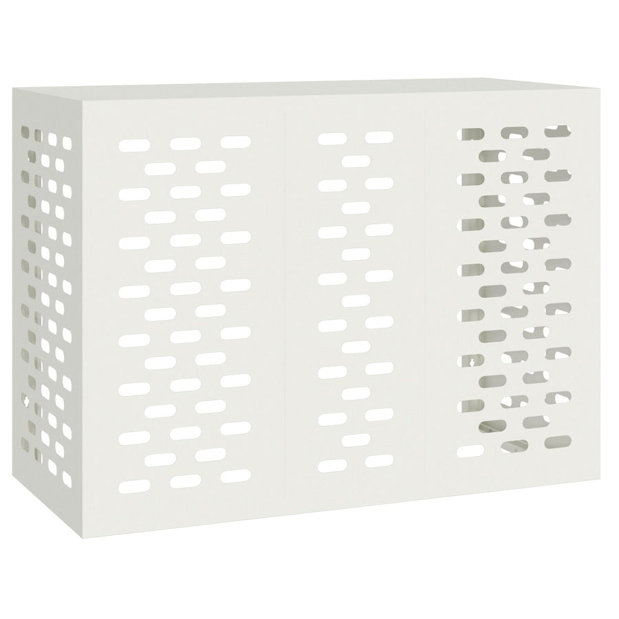 Airconditioner Beschermhoes Staal Wit 110 x 50 x 80 cm