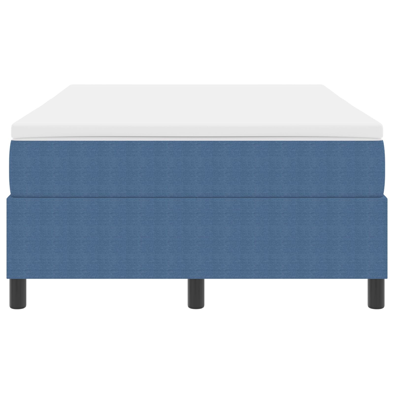 Boxspring Bed Met Matras Blauw Klein Tweepersoons Corduroy Stof