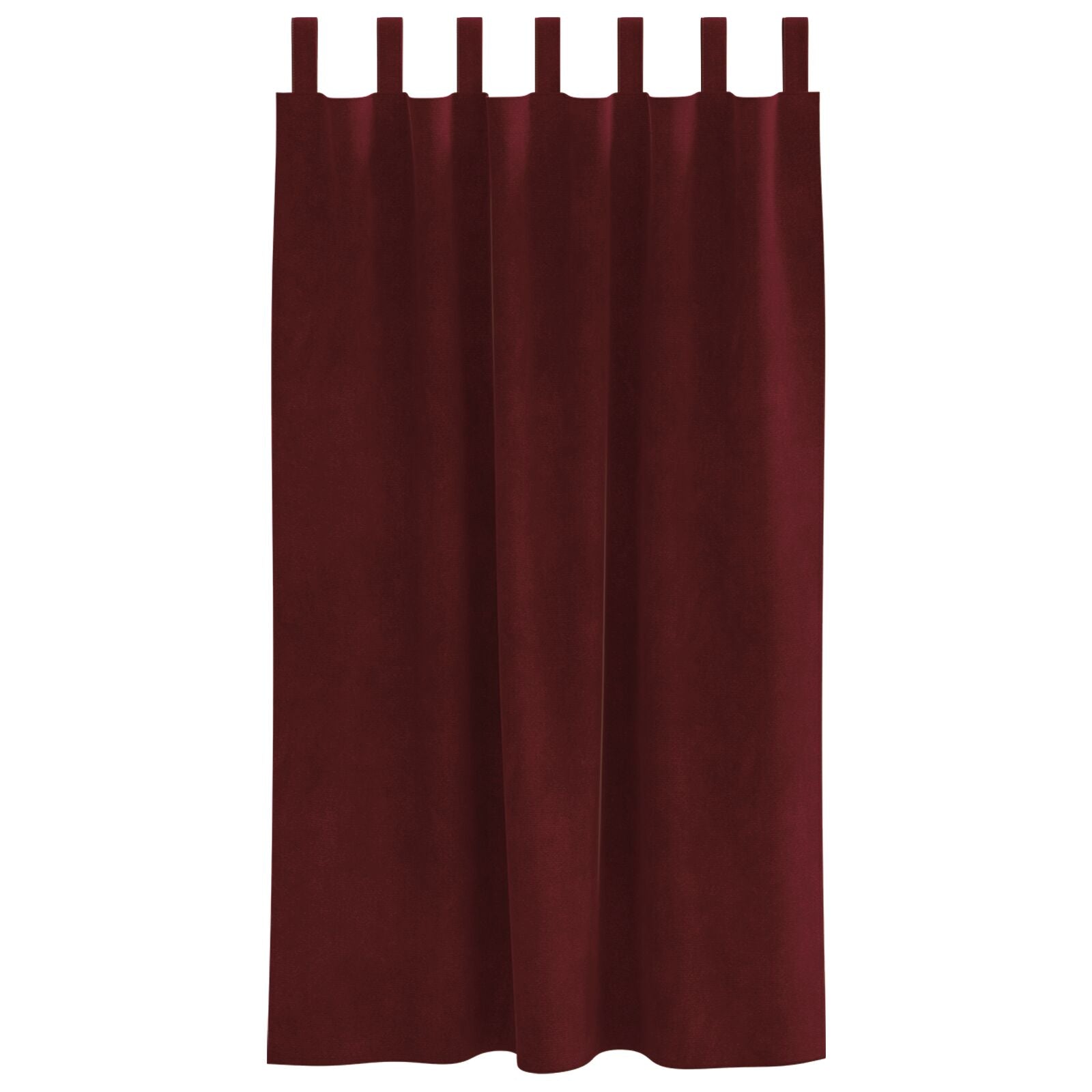 Blackout Gordijnen Met Hanglussen 2 Stuks Wijnrood Fluweel Bordeauxrood 140 x 175 cm met ophanglussen