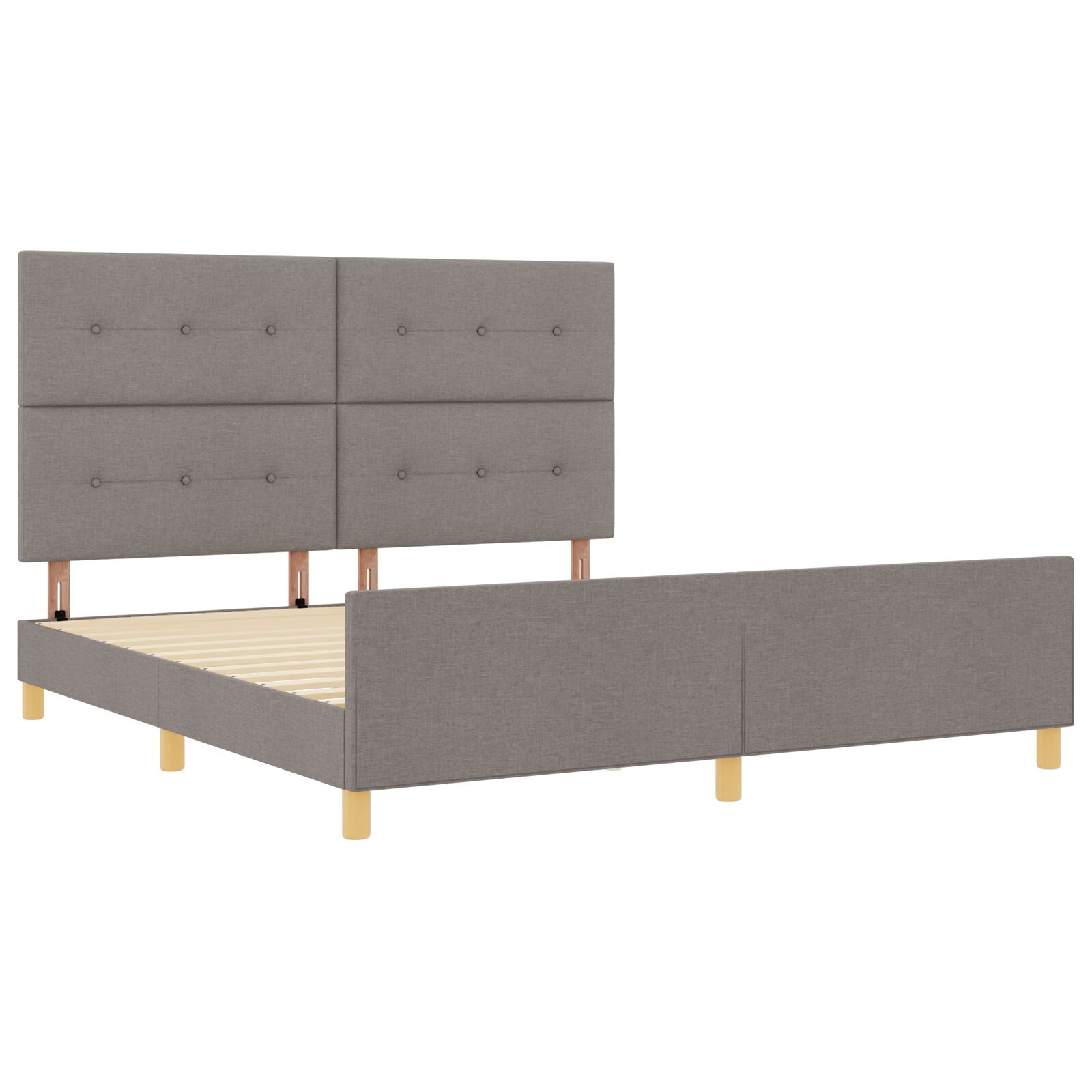 Bedframe Taupe 180X200 Cm Stof Crème