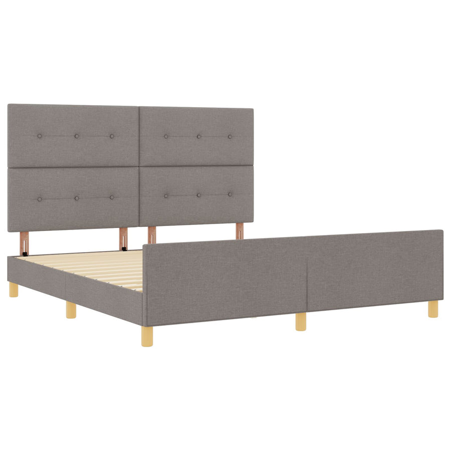 Bedframe Taupe 180X200 Cm Stof Crème