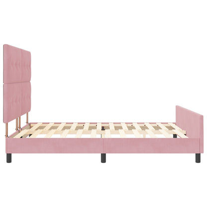 Roze Velourse Bedframe 180X200 Cm Crème