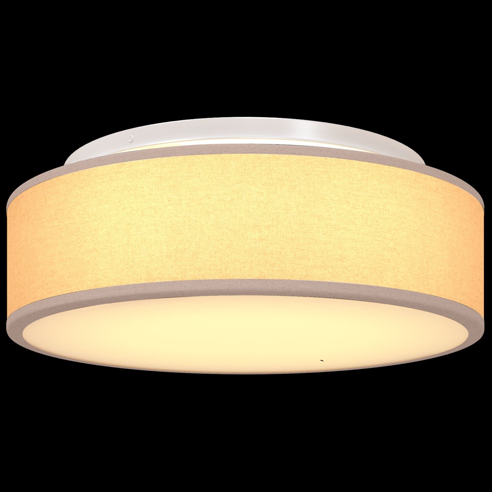 Plafondlampen Inbouw Ø 38 Cm Stoffen E27 Ø38 x 13.5 cm Taupe zonder sterrenlampenkap