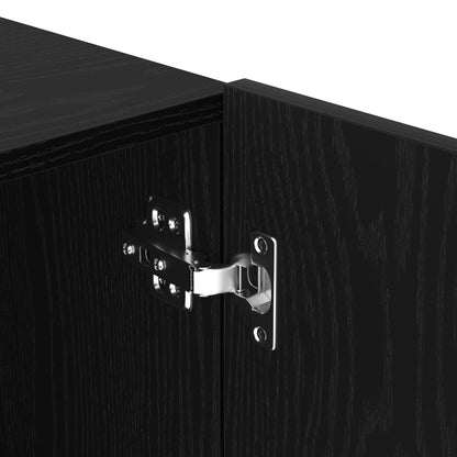 Tv Wandkast 100X30X41 Cm Gelaagd Hout 100 cm Zwart Eiken
