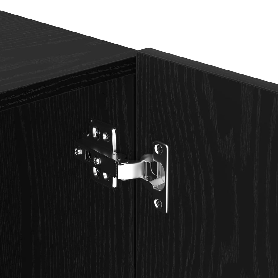 Tv Wandkast 100X30X41 Cm Gelaagd Hout 100 cm Zwart Eiken
