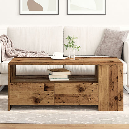 Salontafel Oud Hout 102X55X43,5 Cm Engineered Wood