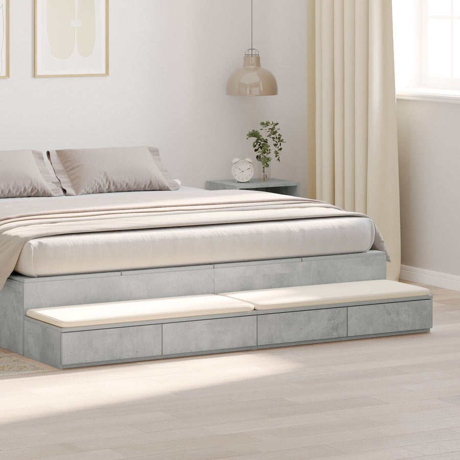 Bedladen Betongrijs 180X36,5X16,5 Cm Engineered Wood Beton grijs 180 x 36.5 x 16.5 cm
