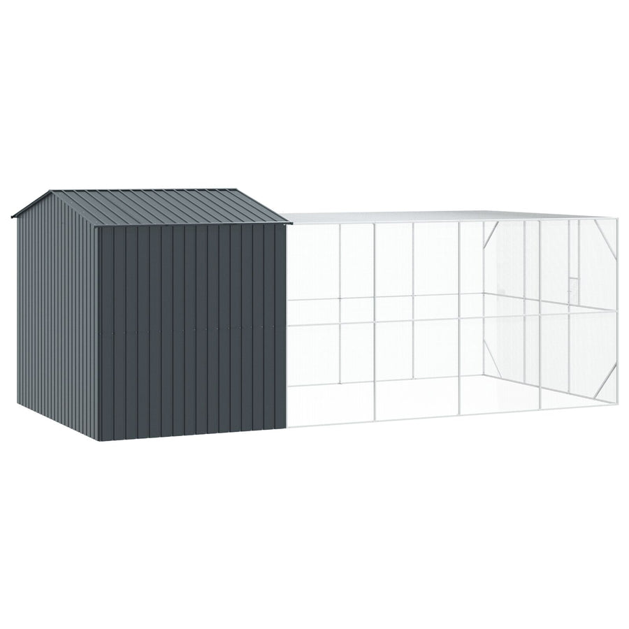 Vogelkooi Met Uitbreiding Antraciet 310X619X247 Cm Staal