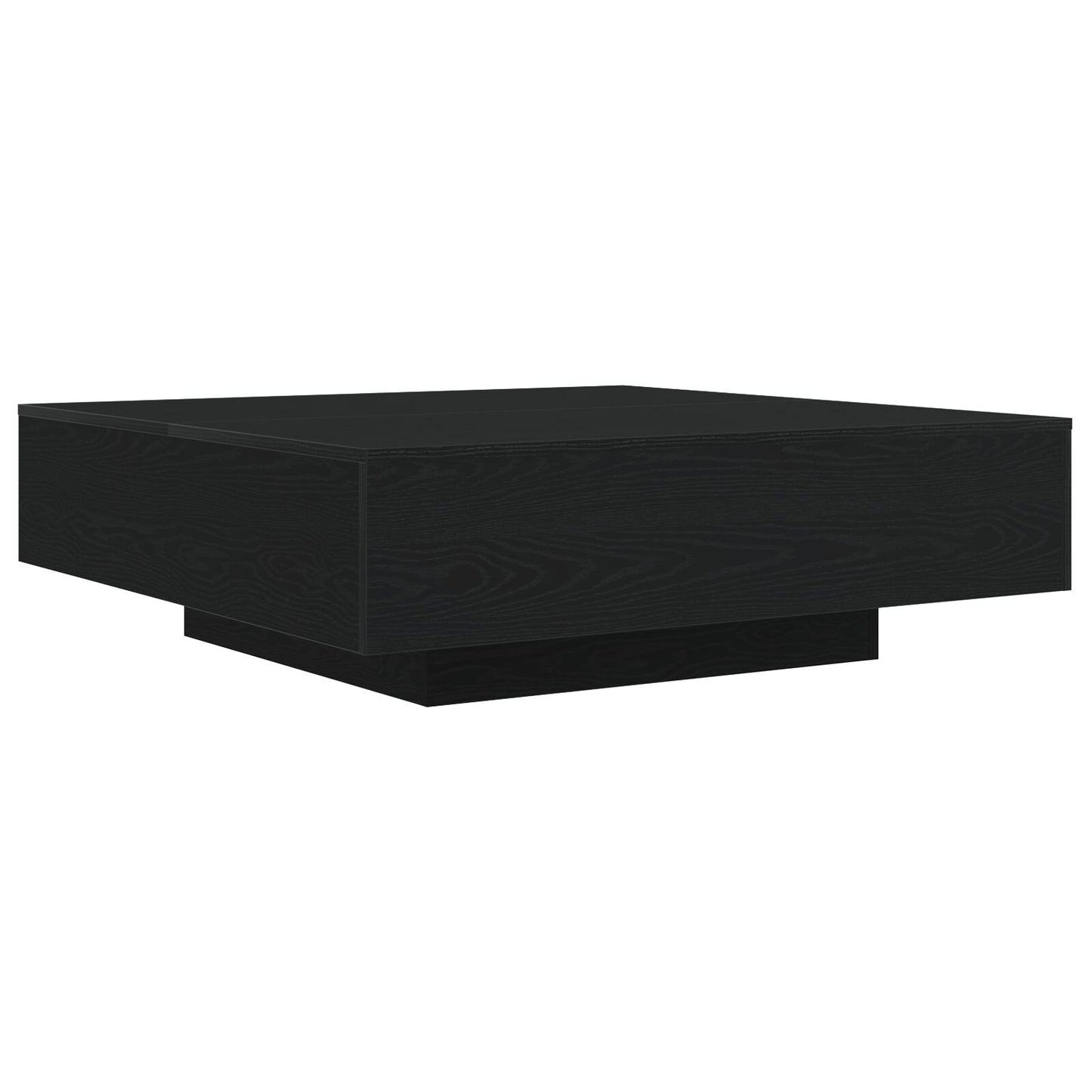 Salontafel Met Led-Verlichting Zwart Eiken 100X100X31 Cm