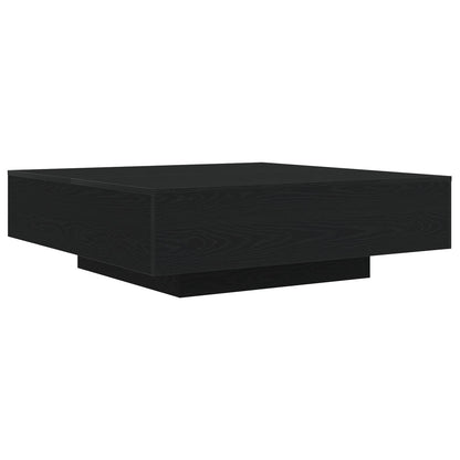 Salontafel Met Led-Verlichting Zwart Eiken 100X100X31 Cm