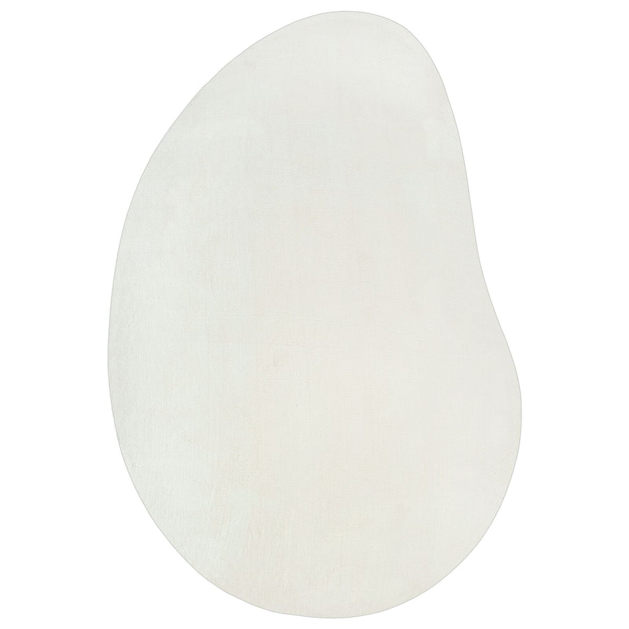 Vloerkleed Polyester Antislip Crème 120 x 170 cm Ovaal-Druppel