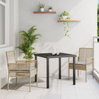Tuin eettafelset 3-delig poly rattan beige