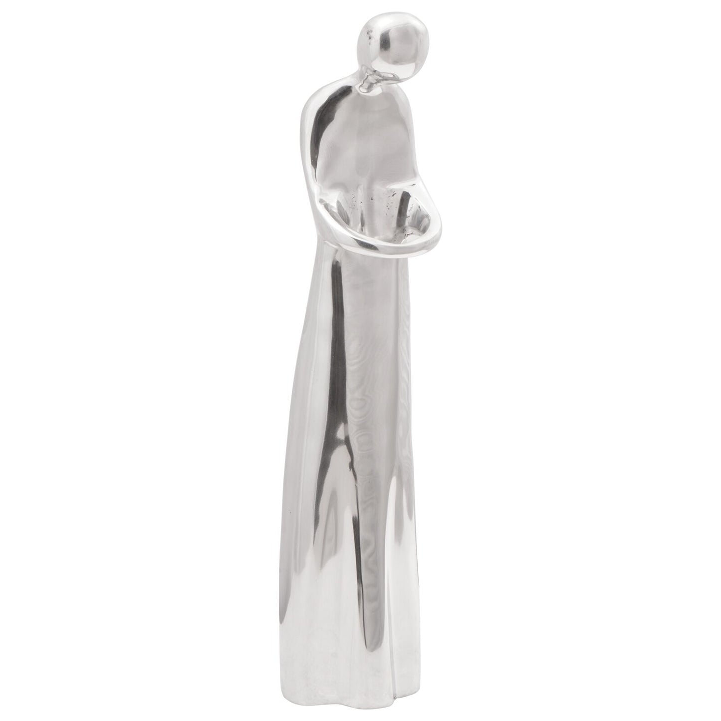 Beeld Zilver 10X16X49 Cm Aluminium