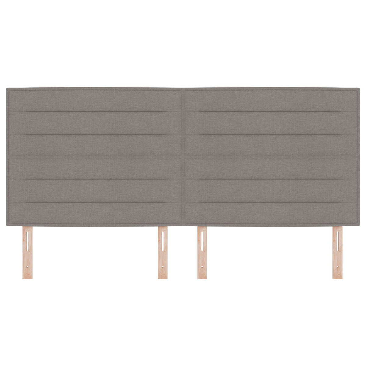 Hoofdbord Lijnen Ontwerp Stof Taupe 200 cm Hoog hoofdbord