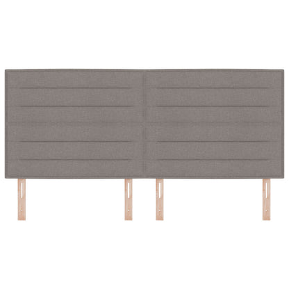 Hoofdbord Lijnen Ontwerp Stof Taupe 200 cm Hoog hoofdbord