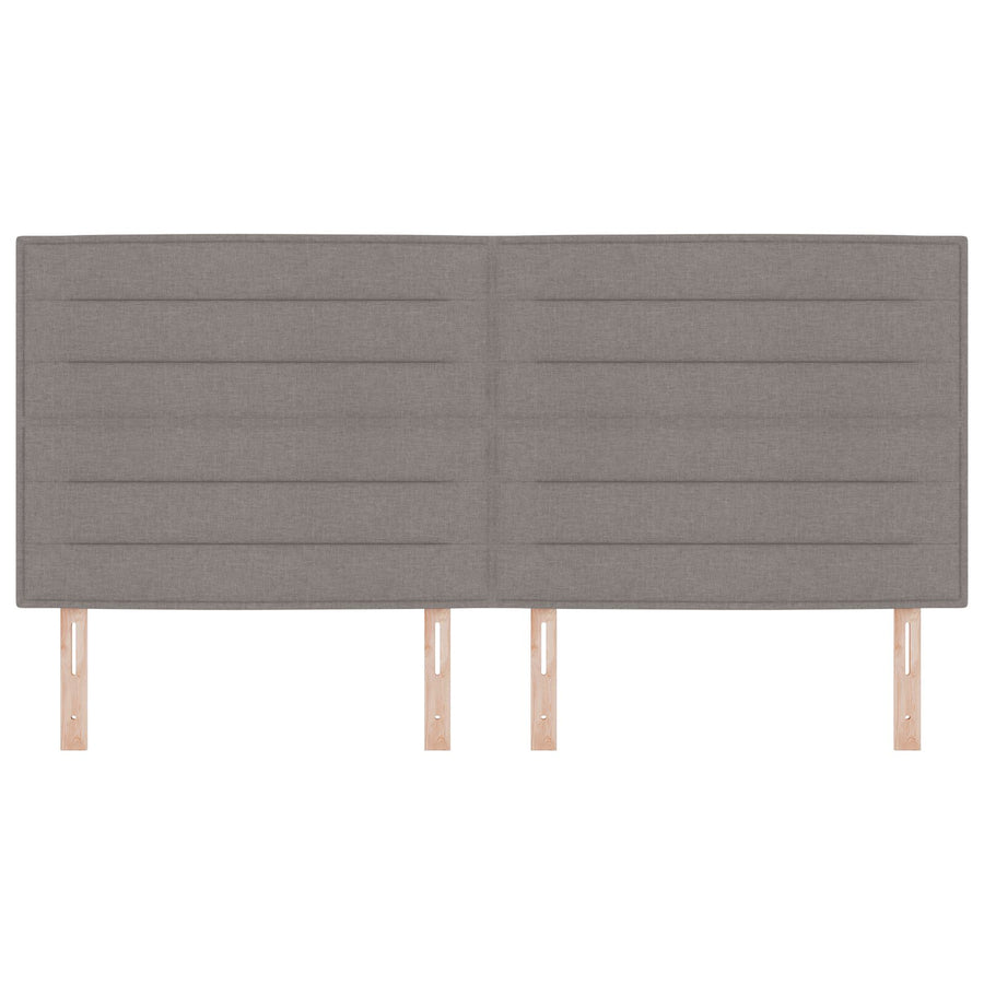 Hoofdbord Lijnen Ontwerp Stof Taupe 200 cm Hoog hoofdbord