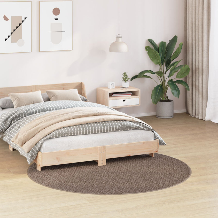Shaggy Tapijt Met Latex Achterkant Ø160 Cm Bruin Ø 160 cm