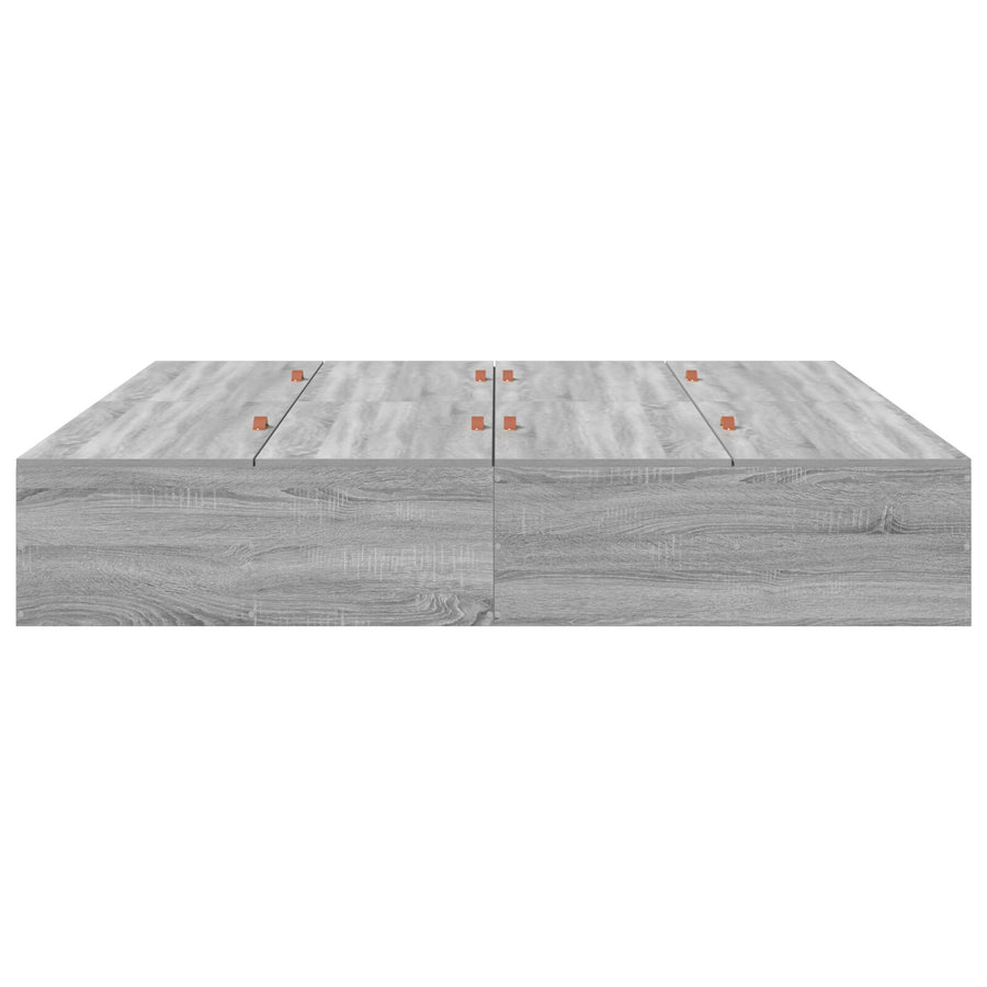 Opbergbedframe Grijs Sonoma 200 x 200 cm