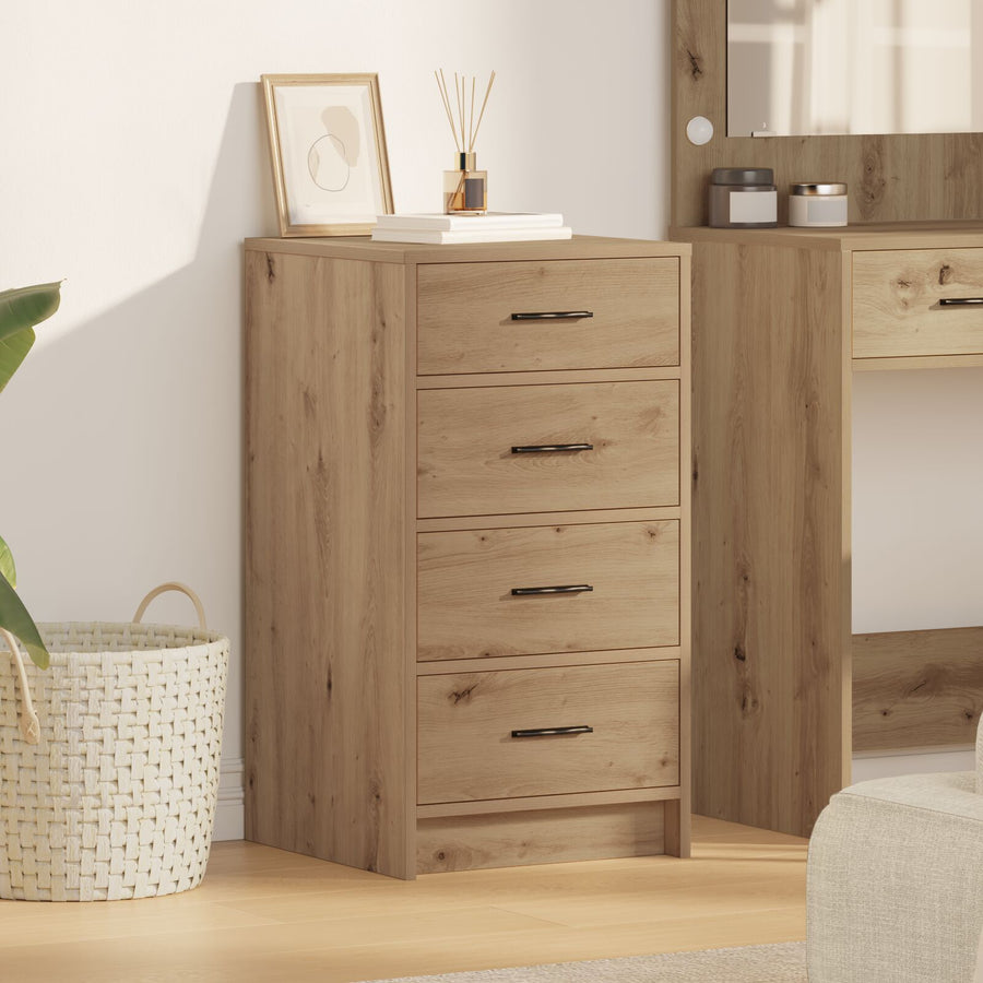 Sideboard 40X41X75 Cm Bewerkt Hout Artisan eiken