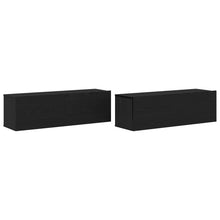 Tv-Kasten 2 Stuks Zwart Eiken 100X30X30 Cm Bewerkt Hout
