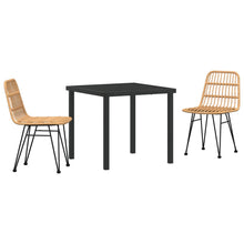 3-Delige Tuin Eetset Bruin Poly Rattan