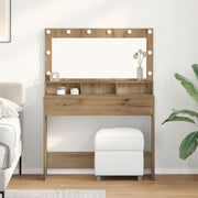 Kaptafel eiken 100x41x135 cm met spiegel