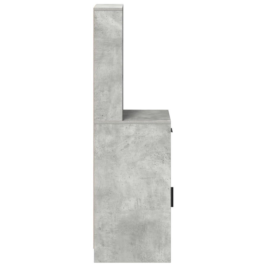 Hoge Kast 40X41X135 Cm Bewerkt Hout Beton grijs
