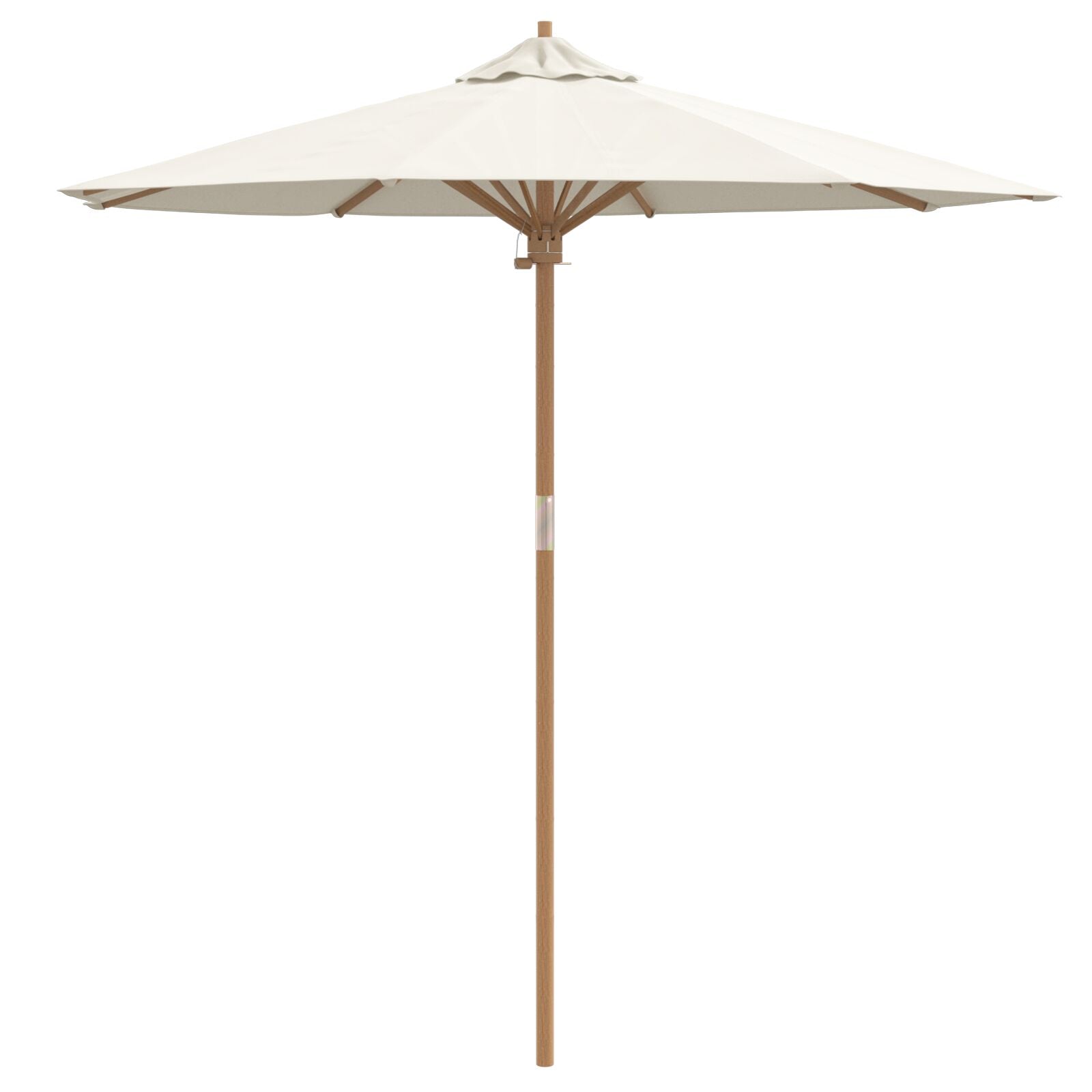 Tuinparasol 217X230 Cm Bamboe 217 x 217 x 230 cm Crème wit