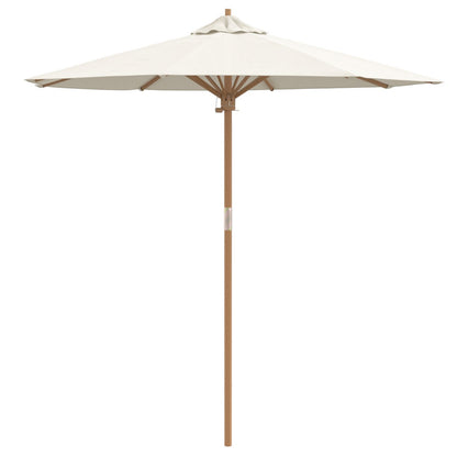 Tuinparasol 217X230 Cm Bamboe 217 x 217 x 230 cm Crème wit
